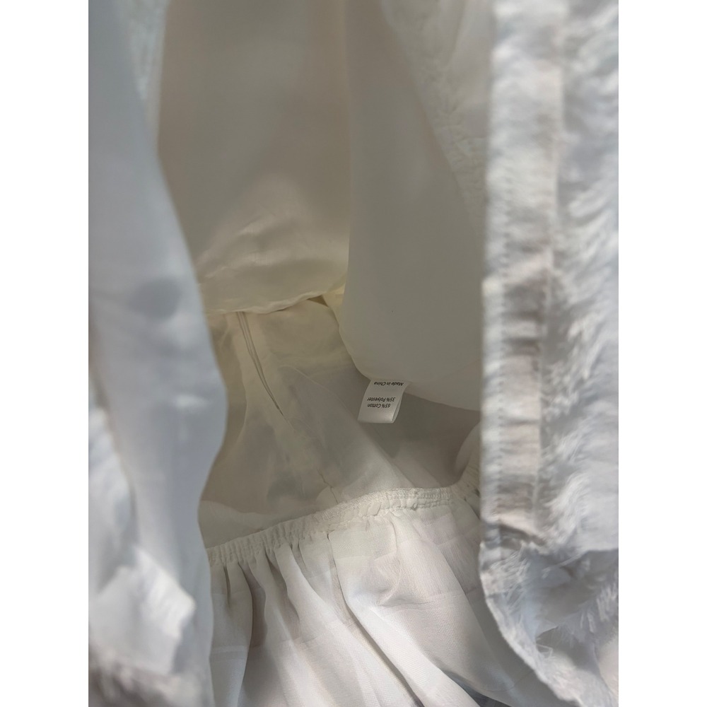 Princess Polly Molina White Fringe Tiered Mini Dress NWT Size 6 - Picture 9 of 9